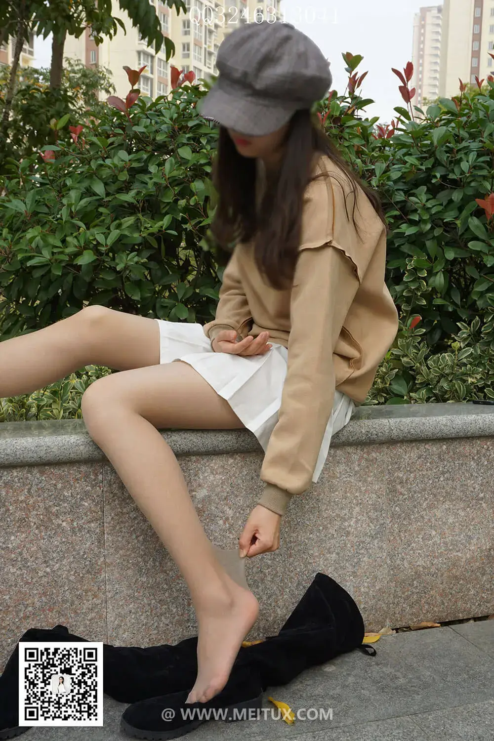 大生模拍 No.094 过膝靴灰丝 [77P1V-568MB]
